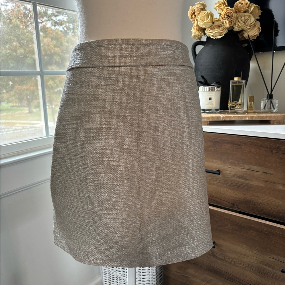 White House Black Market Metallic A-Line Skirt - Picture 4 of 7